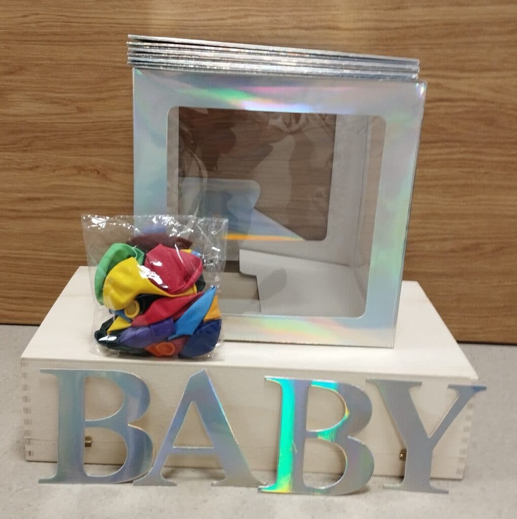 Baby Deko Box silber